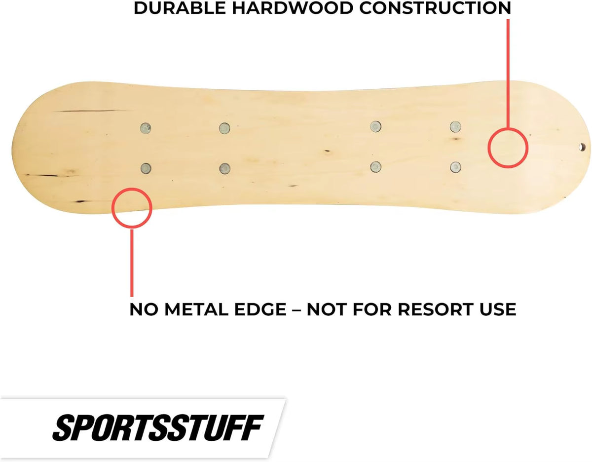 Sportsstuff Wood Snowboards & Skis for Beginners Kids Winter Sports Accessories Models 90Cm-130Cm