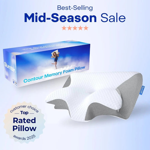 Experience Ultimate Comfort with the Slumblr® Contour Relief Pillow for Neck and Spine Support