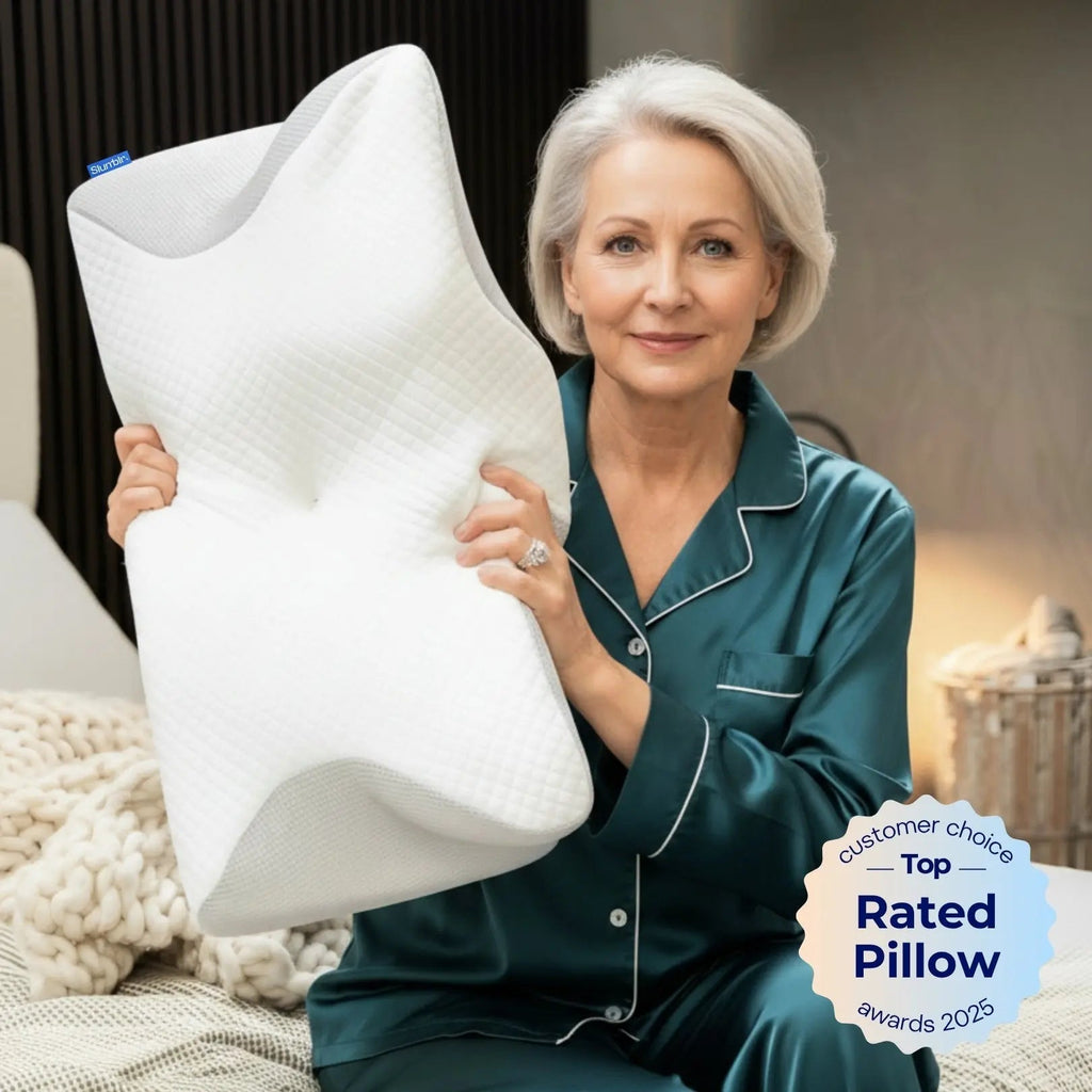 Experience Ultimate Comfort with the Slumblr® Contour Relief Pillow for Neck and Spine Support