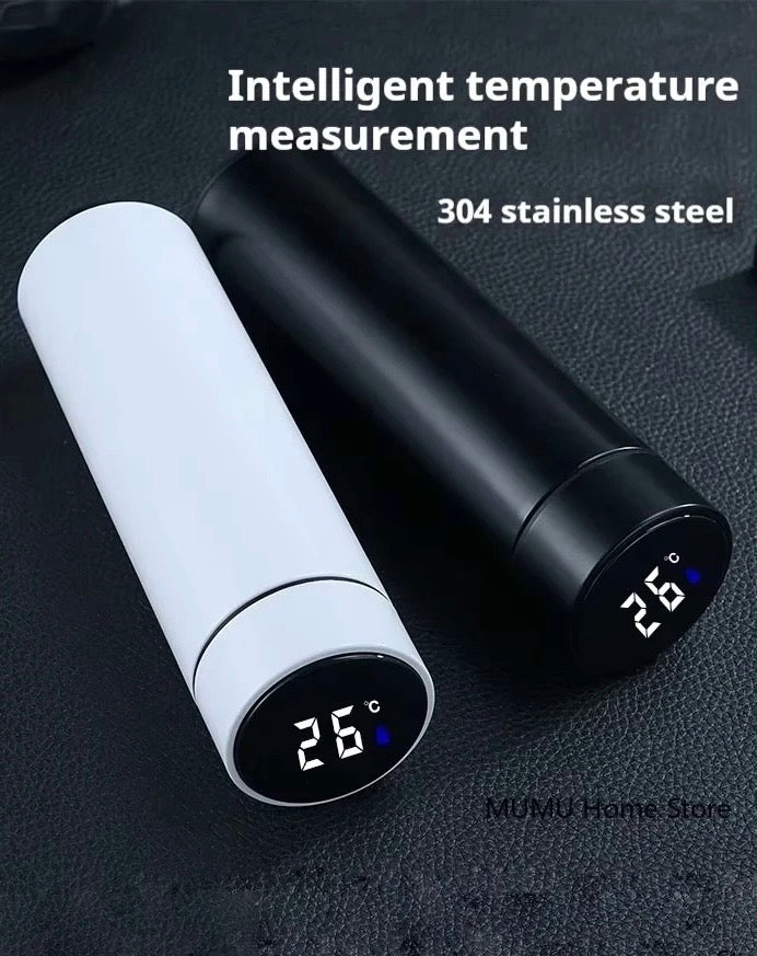 Thermos Intelligent Temperature Bottle 500ML Cold & Heat Cup Car Insulated Pro Thermal Sports Water Vacuum Flasks