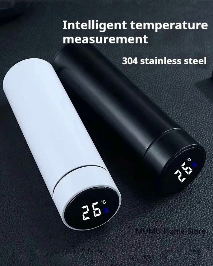 Thermos Intelligent Temperature Bottle 500ML Cold & Heat Cup Car Insulated Pro Thermal Sports Water Vacuum Flasks