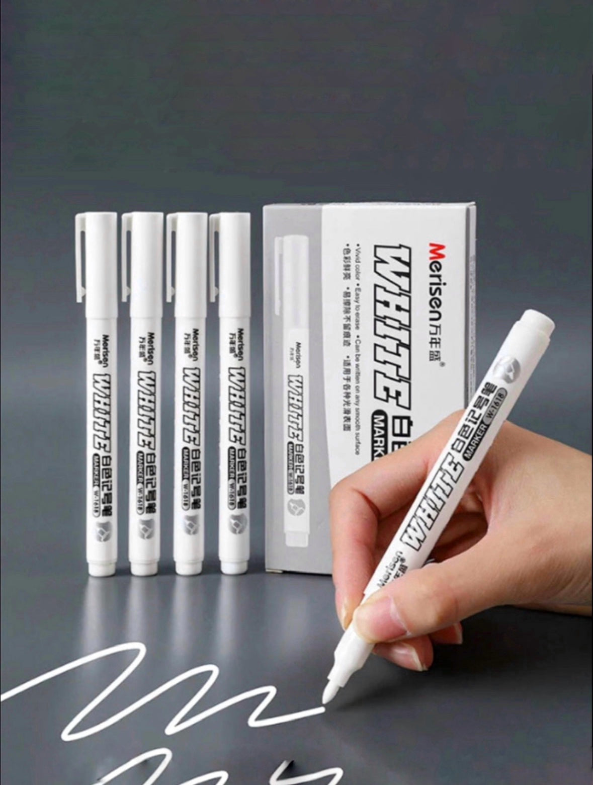 White 1mm Waterproof Metal        Marker Leather Permanent Paint Pen