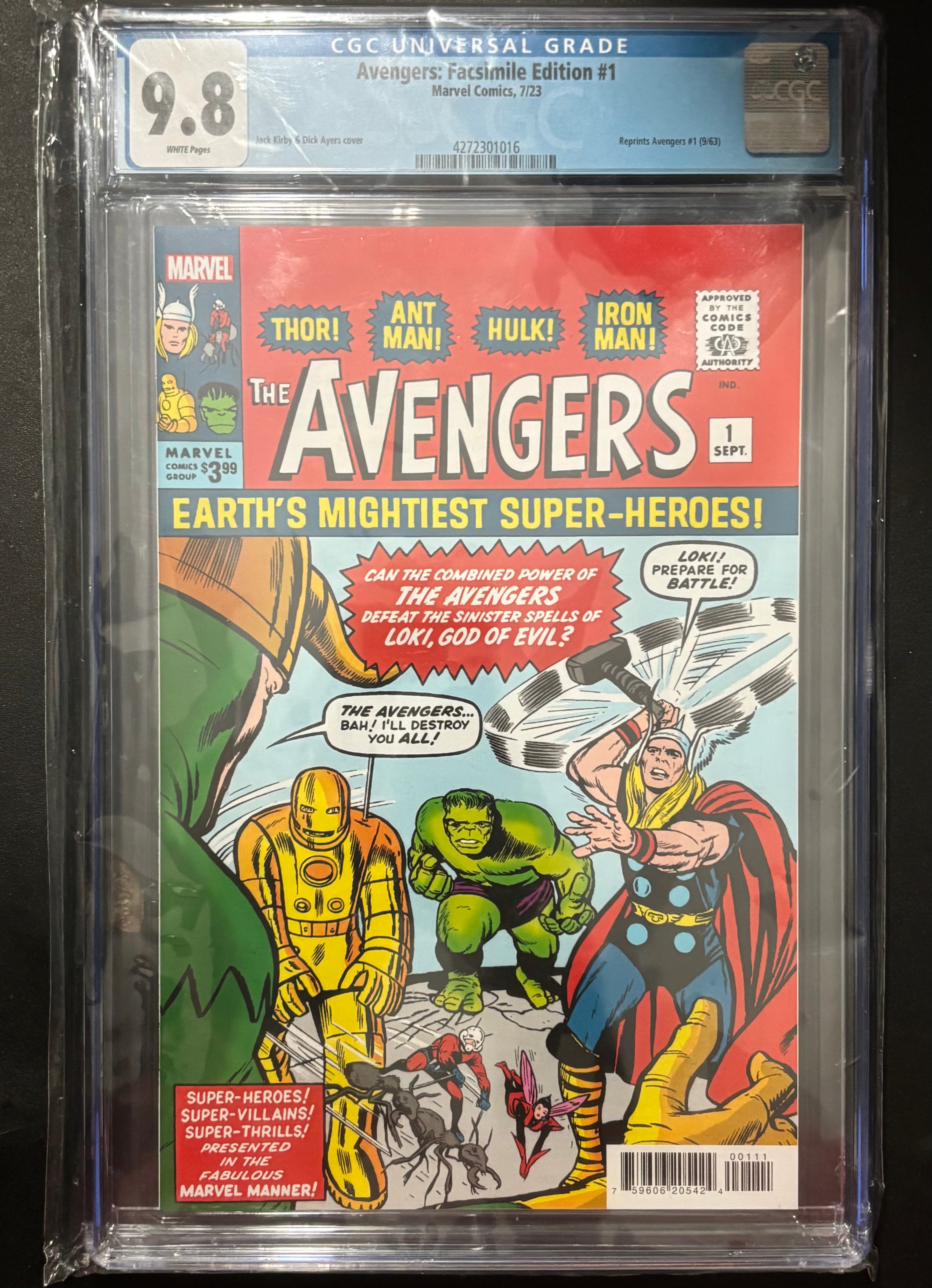 CGC Avengers Issue #1 (9.8) 1st Avengers 1963 Jack Kirby
