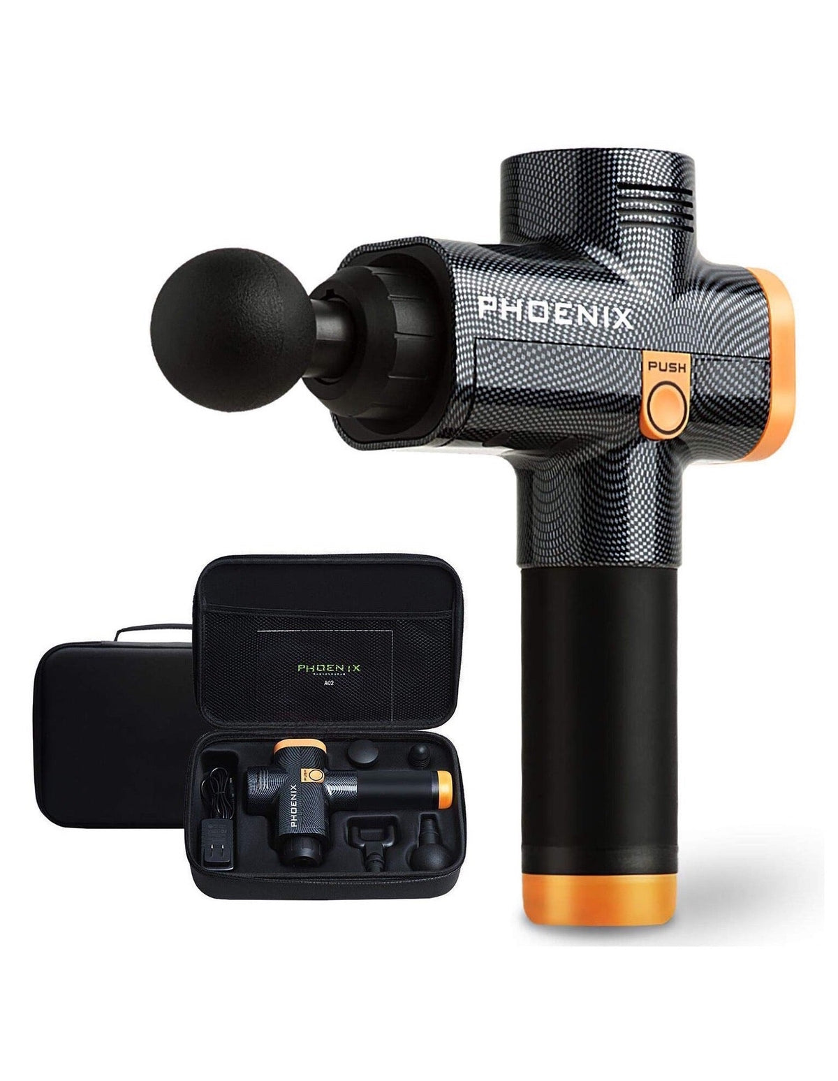 Phoenix A2 Massage Gun Muscle Relaxation Deep Tissue Massager Dynamic Vibrator Back Portable Handheld Display Fascia Gun Massage