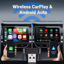 New 2In1 Wired to Wireless Carplay Adapter, Android Auto Dongle, High-Quality Car Accessory Smart Box 5Ghz Wifi Type-C/Usb