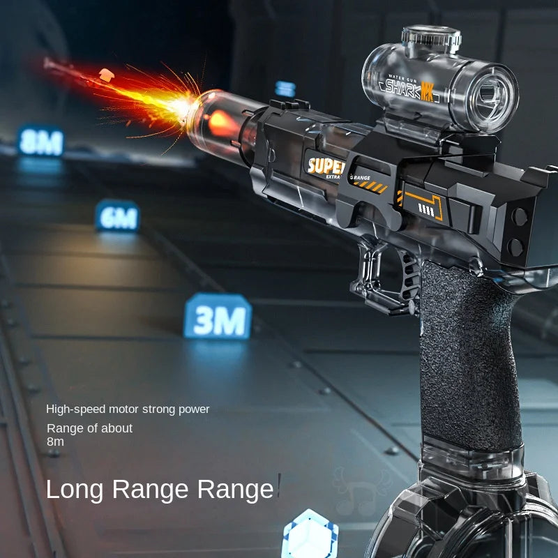 Powerful Electric Water Gun with Stunning Light and Flame Effects for Ultimate Outdoor Fun