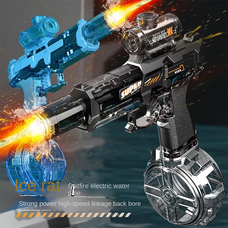 Powerful Electric Water Gun with Stunning Light and Flame Effects for Ultimate Outdoor Fun