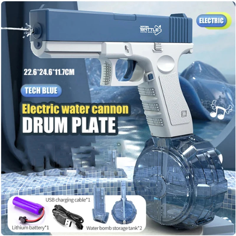 Powerful Electric Water Gun with Stunning Light and Flame Effects for Ultimate Outdoor Fun