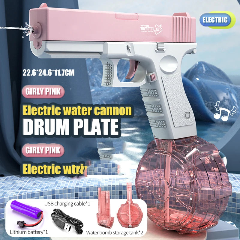 Powerful Electric Water Gun with Stunning Light and Flame Effects for Ultimate Outdoor Fun