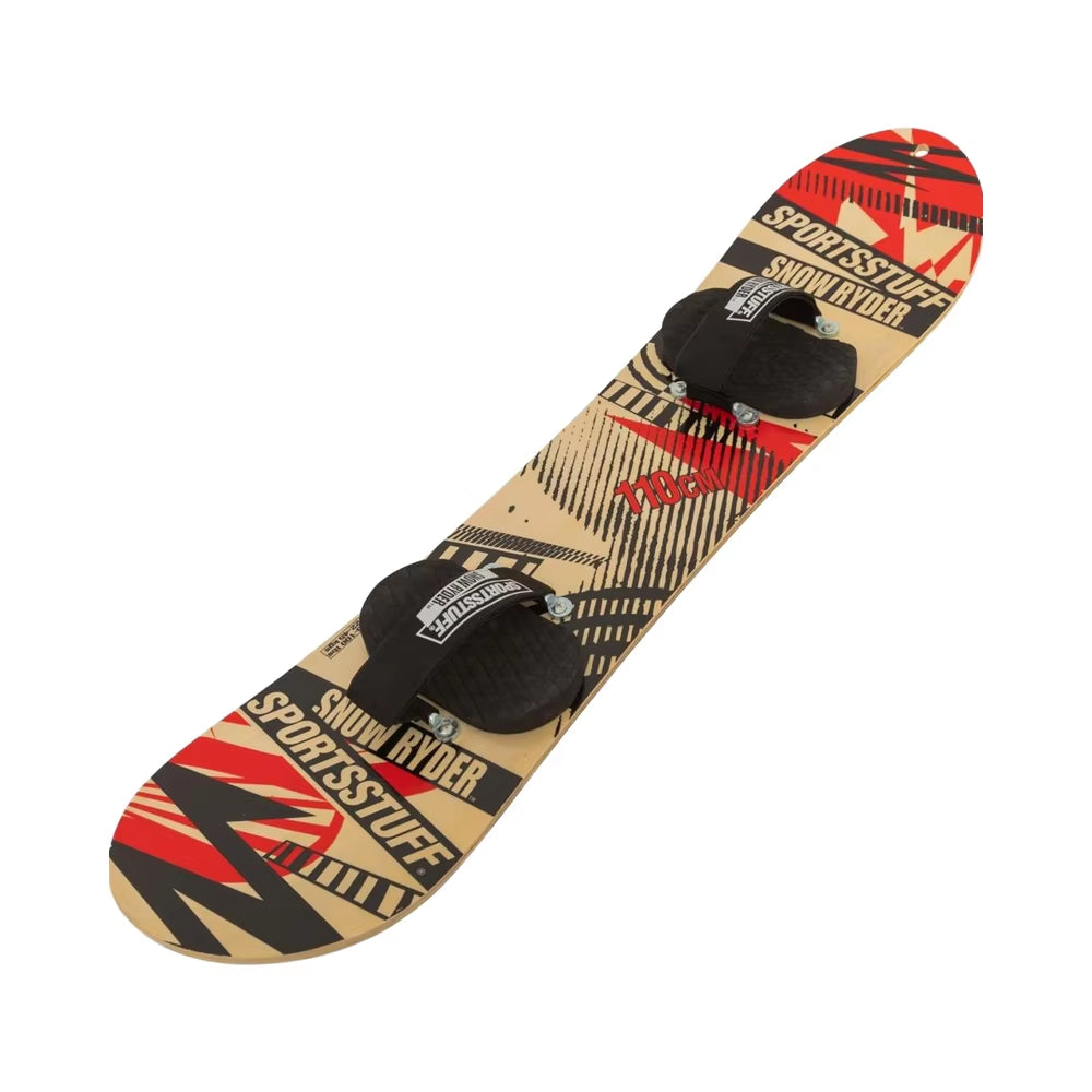 Sportsstuff Wood Snowboards & Skis for Beginners Kids Winter Sports Accessories Models 90Cm-130Cm