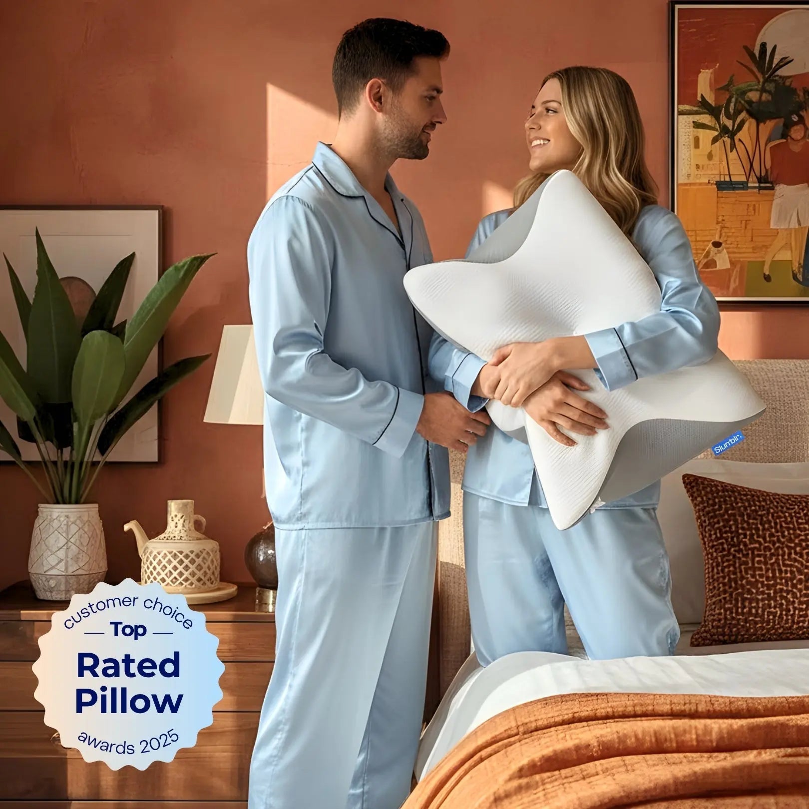 Experience Ultimate Comfort with the Slumblr® Contour Relief Pillow for Neck and Spine Support